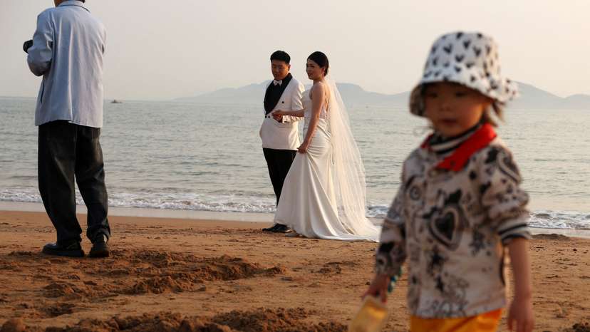FILE PHOTO: Pre-wedding photoshoot in Qingdao