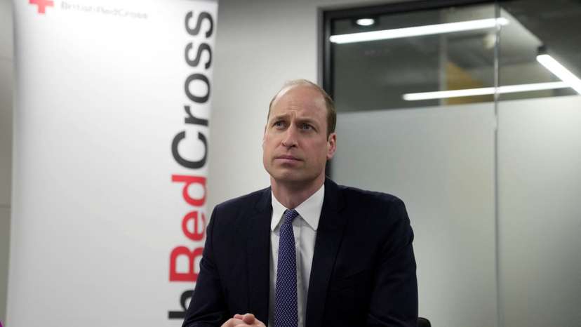 Britain's William, Prince of Wales, visits the British Red Cross at its headquarters in London