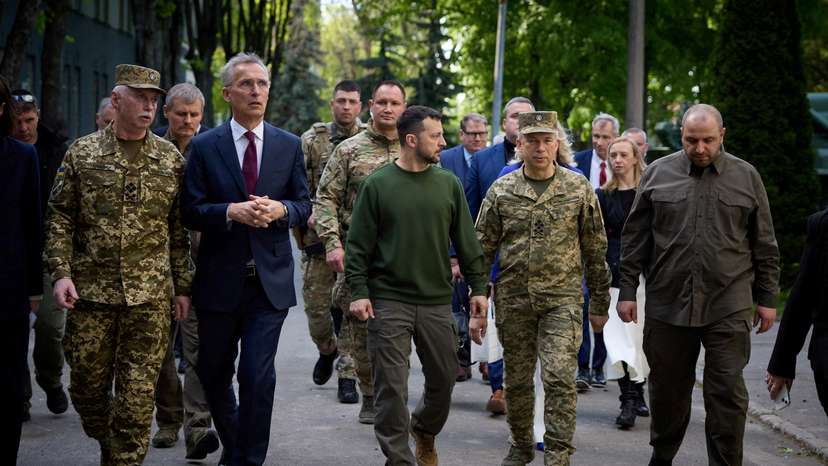 FILE PHOTO: NATO Secretary-General Stoltenberg visits in Kyiv