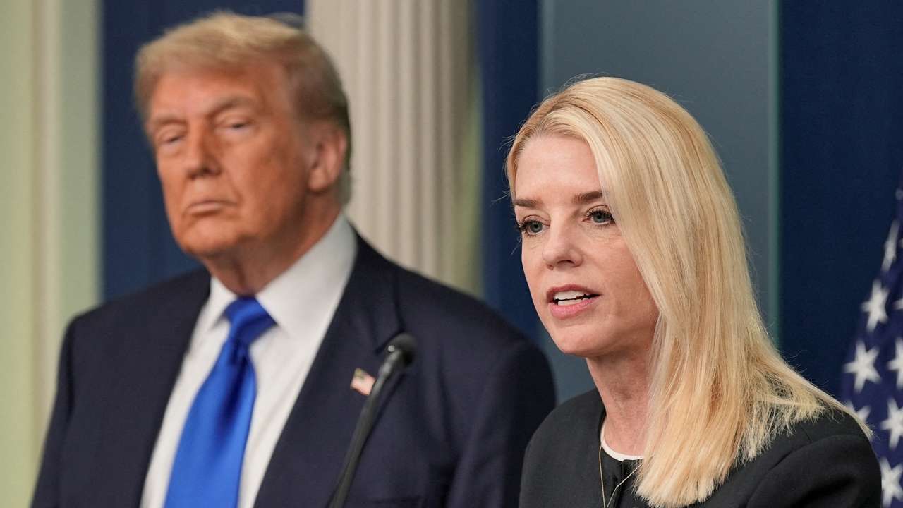 FILE PHOTO: Trump defends Bondi amid backlash over Epstein files