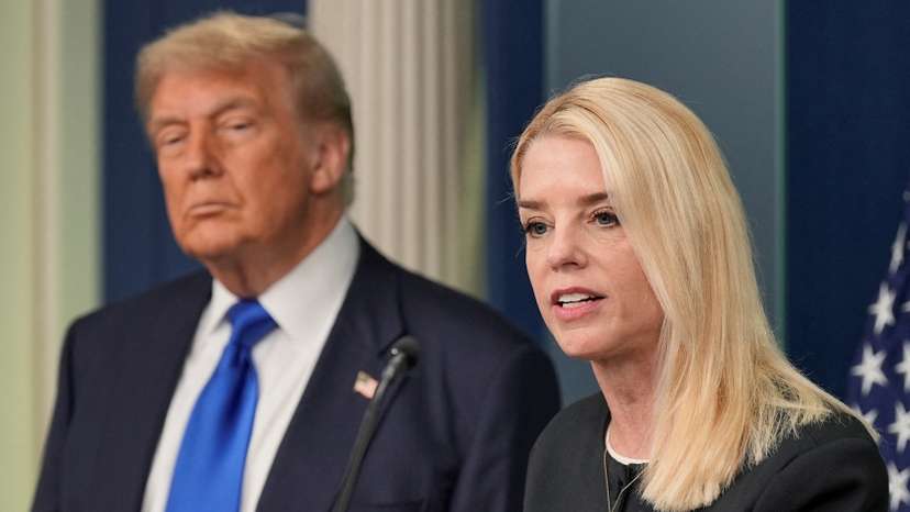 FILE PHOTO: Trump defends Bondi amid backlash over Epstein files