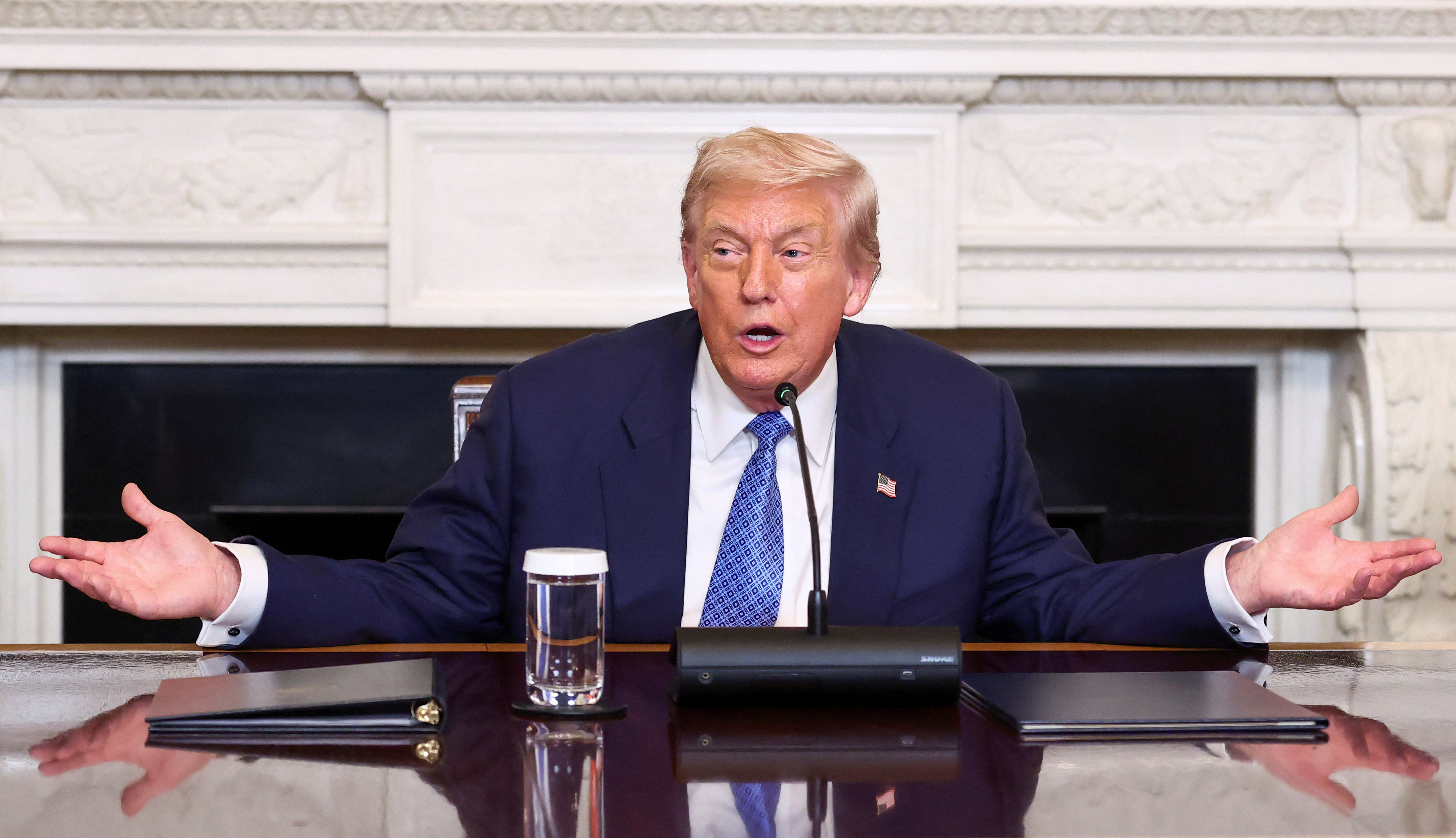 U.S. President Trump participates in a trilateral signing with Armenia's PM Pashinyan and Azerbaijan's President Aliyev, in Washington, D.C.