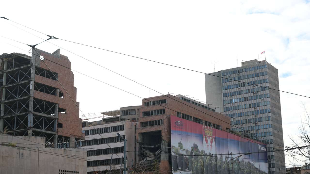 Serbian parliament debates law set to speed up development of a luxury compound by an investment company set up by Jared Kushner, in Belgrade