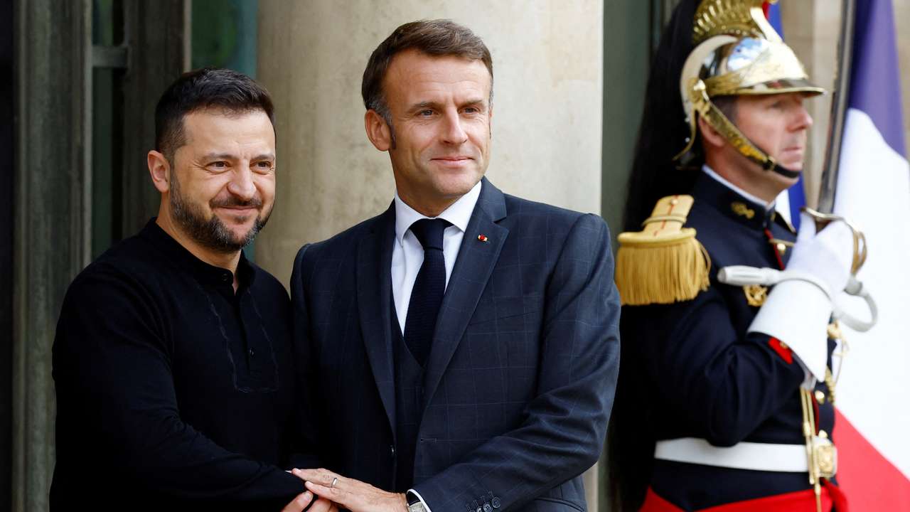 FILE PHOTO: French President Macron meets Ukraine's President Zelenskiy in Paris