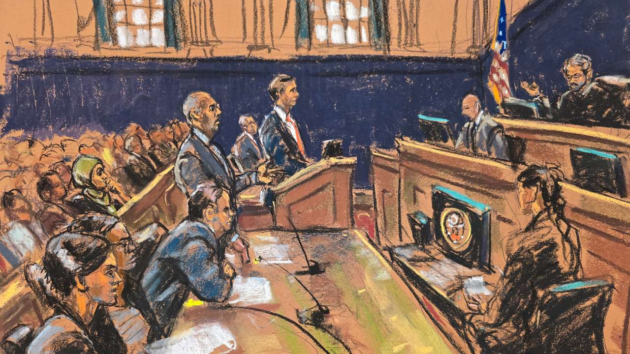 Hearing on the detention of Columbia University graduate student Mahmoud Khalil in New York City