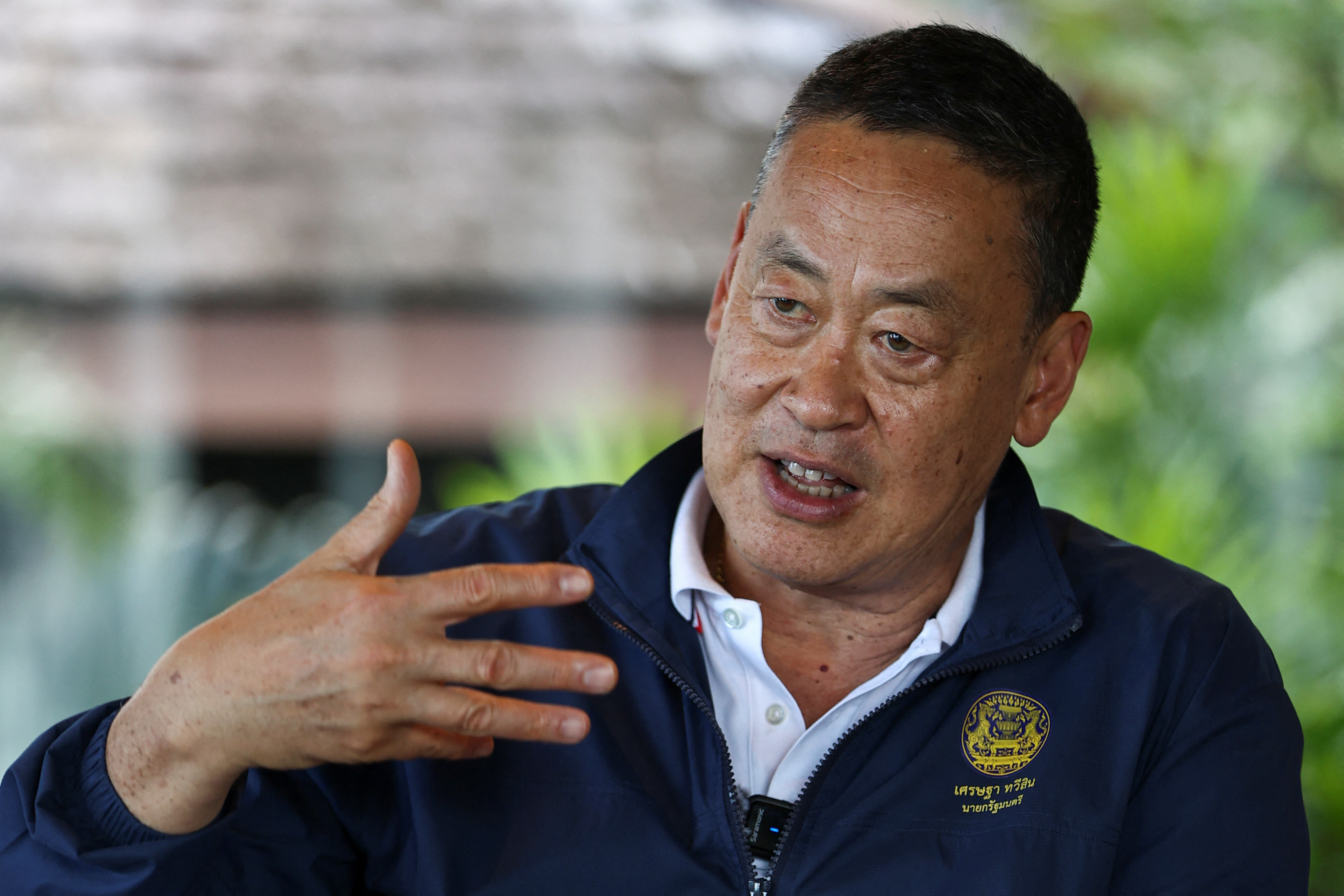 Thailand's Prime Minister Srettha Thavisin speaks during an interview with Reuters in Koh Samui