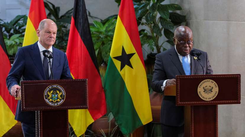 Germany Chancellor Olaf Scholz visits Ghana