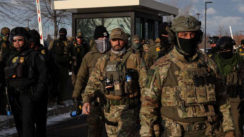Demonstration against increased immigration enforcement, days after the fatal shooting of Renee Nicole Good by an ICE agent, in Minneapolis