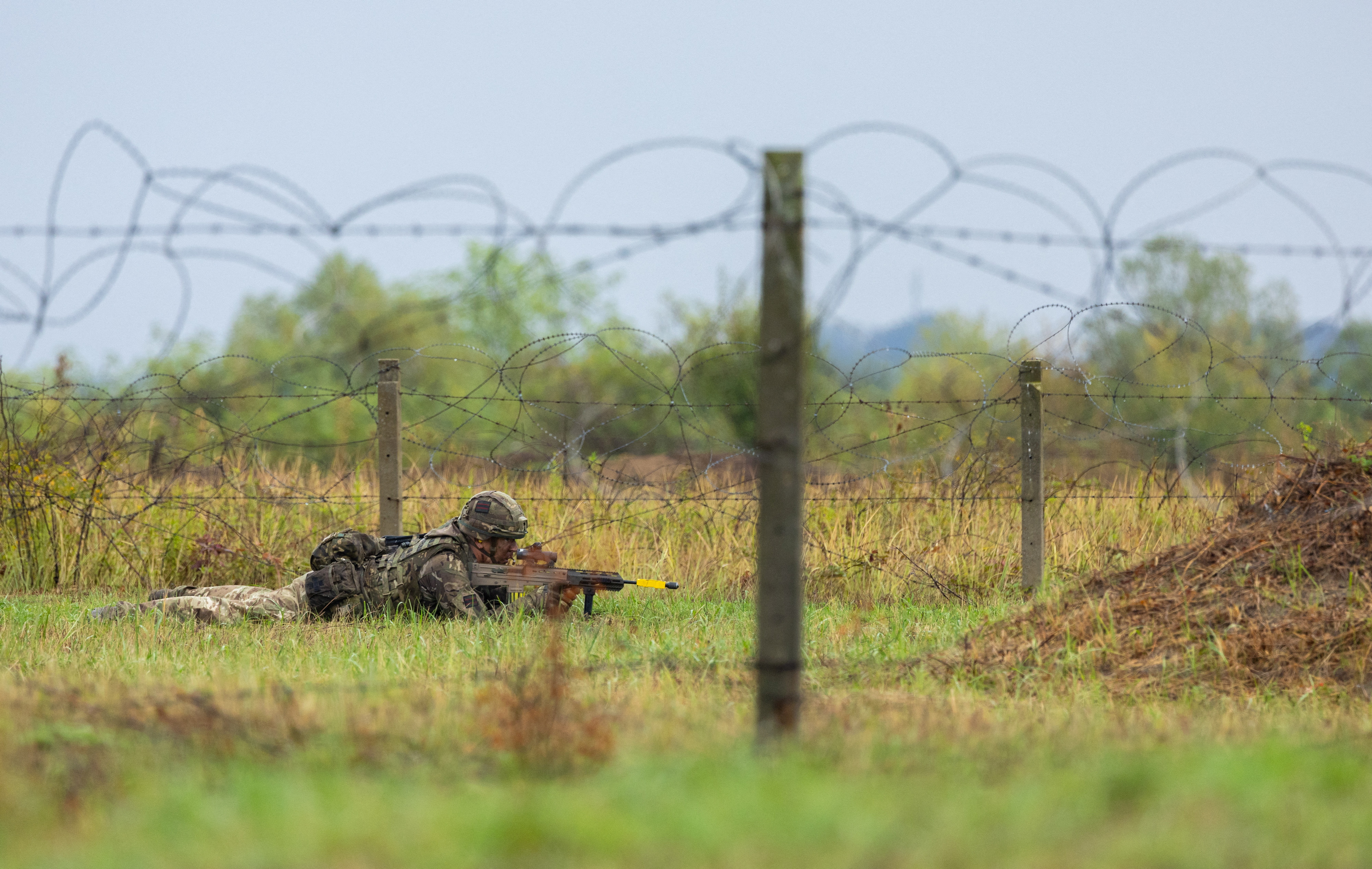 British and Croatian soldiers take part in the "Sava Star 24" joint military exercise in Gasinci military base