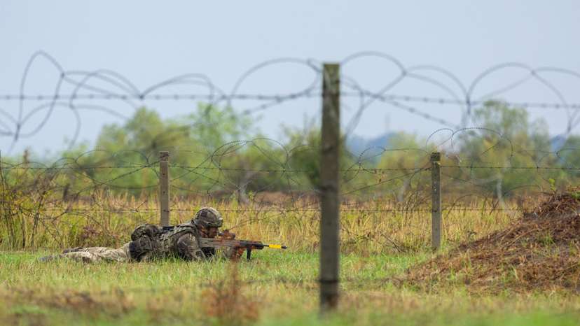 British and Croatian soldiers take part in the "Sava Star 24" joint military exercise in Gasinci military base