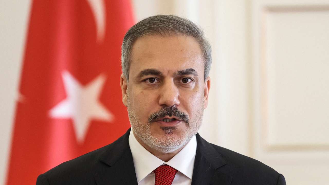 FILE PHOTO: Turkish Foreign Minister Fidan attends a press conference during a visit to Athens