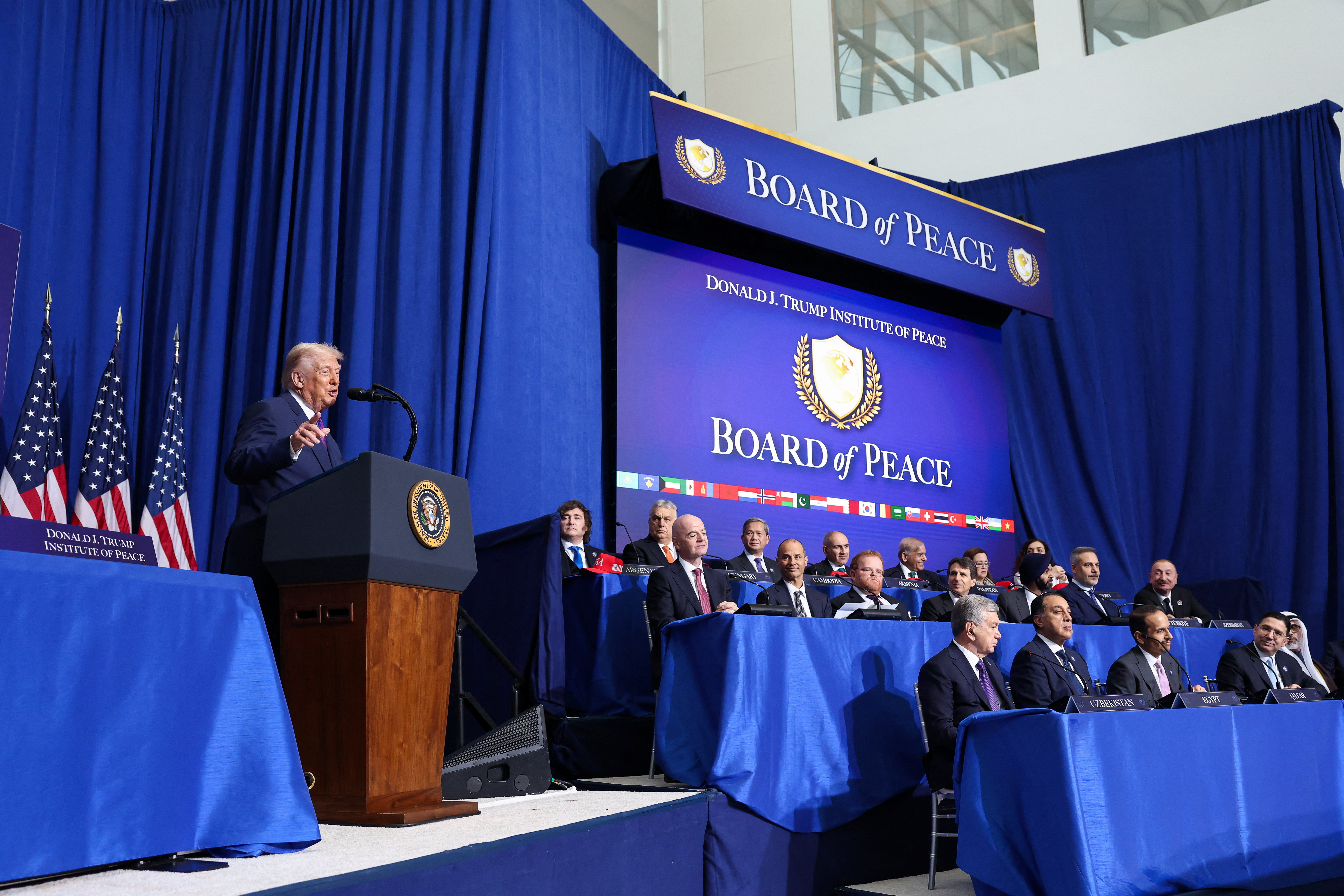 Inaugural meeting of the Board of Peace, in Washington