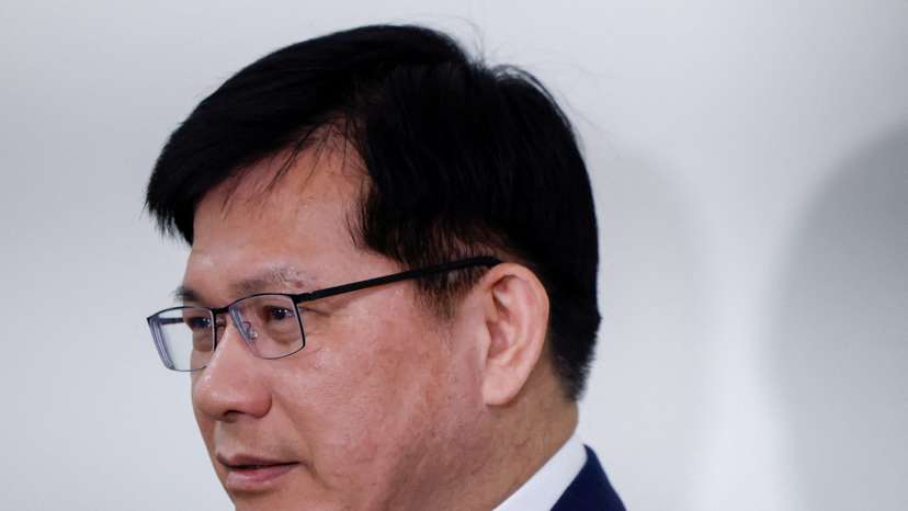 Taiwan's Foreign Minister Lin Chia-Lung takes questions from the members of the media in Taipei