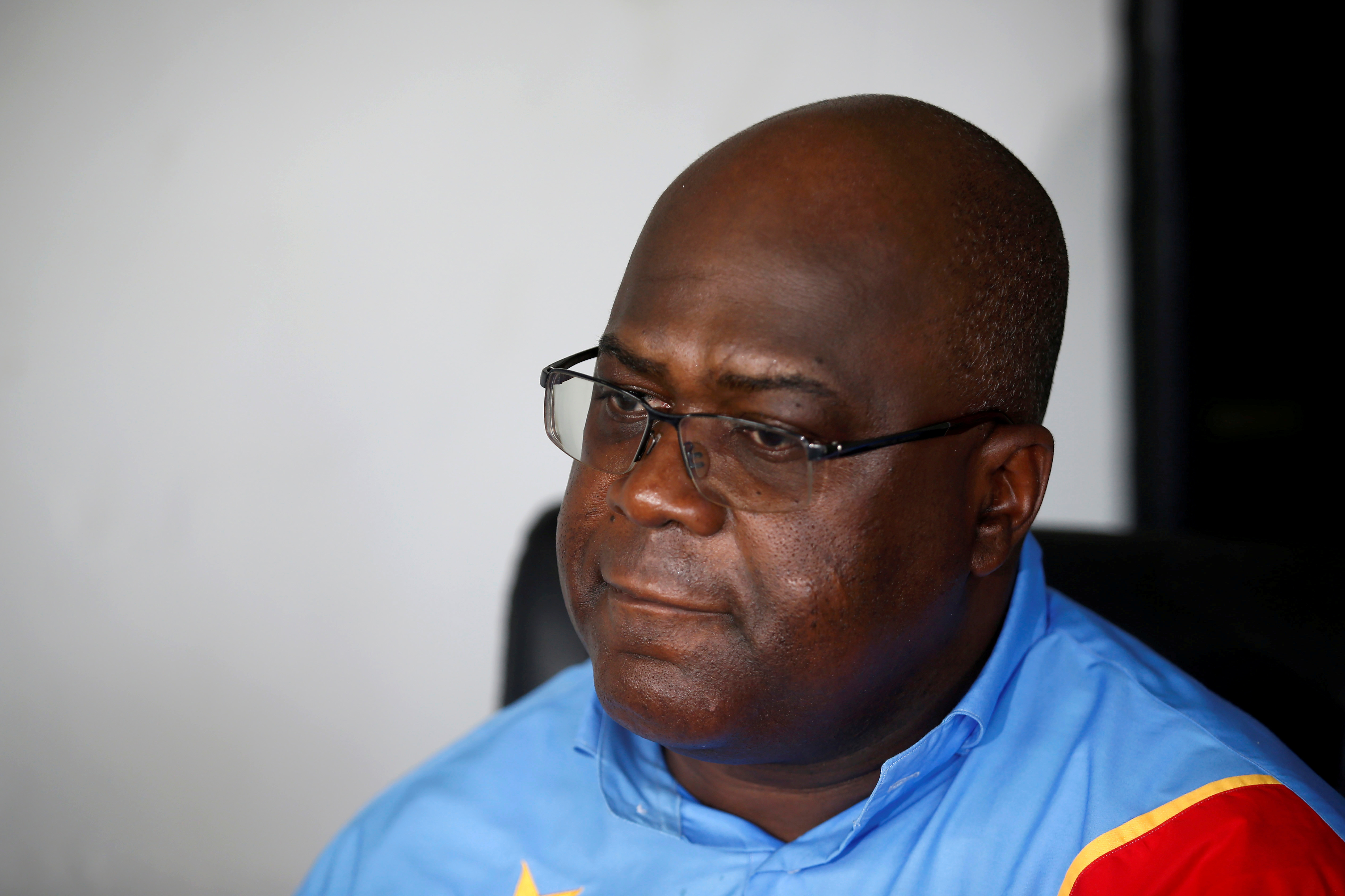 Felix Tshisekedi speaks to Reuters during an interview after an election event in Kinshasa