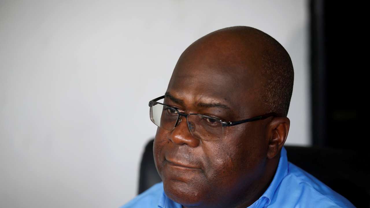 Felix Tshisekedi speaks to Reuters during an interview after an election event in Kinshasa