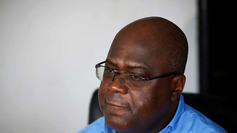 Felix Tshisekedi speaks to Reuters during an interview after an election event in Kinshasa