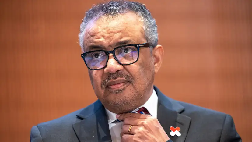 Director-General of the WHO Dr. Tedros attends the World Health Assembly in Geneva