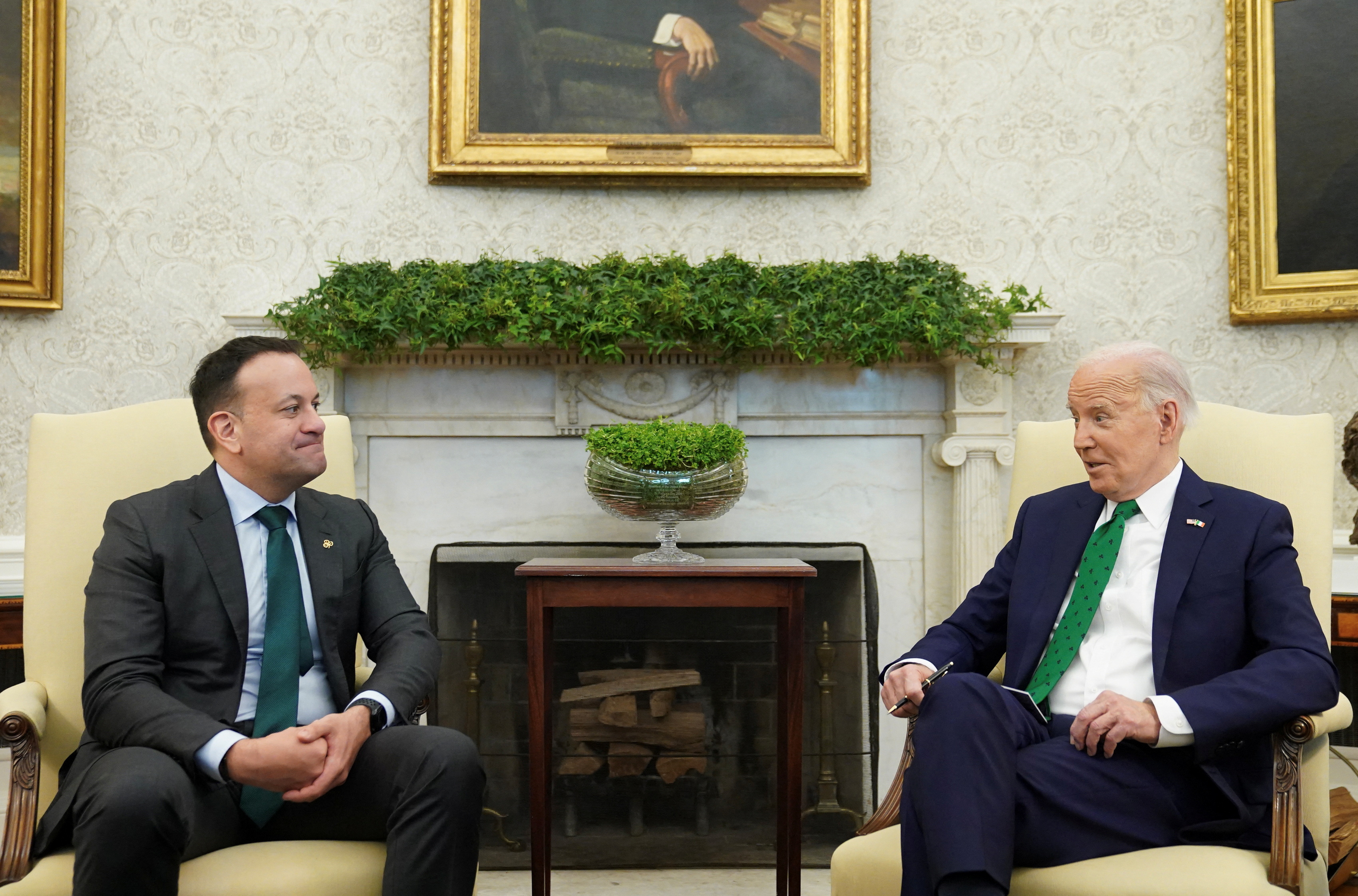 Biden meets with Irish Prime Minister Varadkar at the White House in Washington