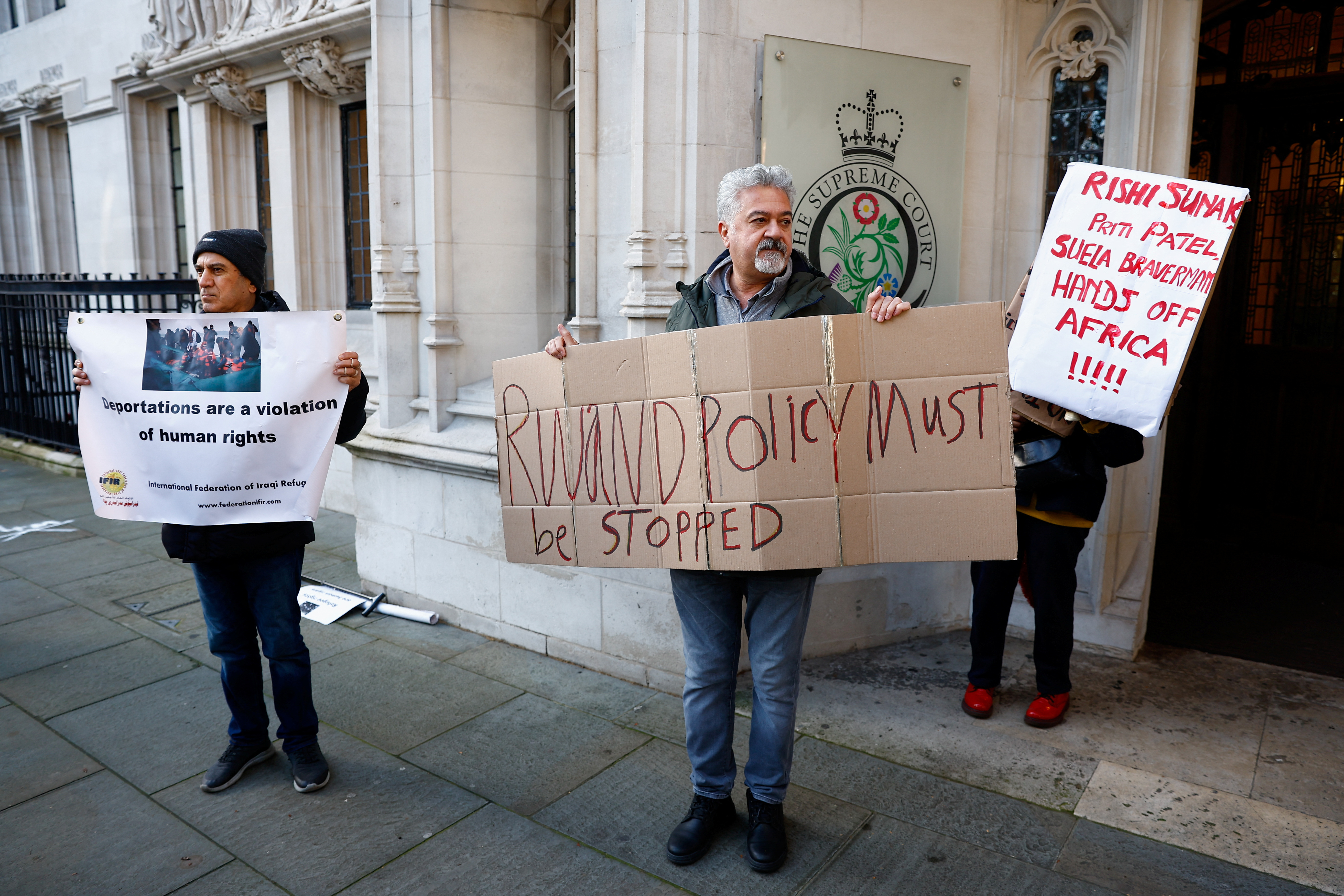 Supreme Court to give ruling on government's Rwanda migrant plan, in London