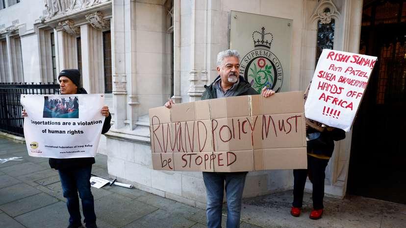 Supreme Court to give ruling on government's Rwanda migrant plan, in London