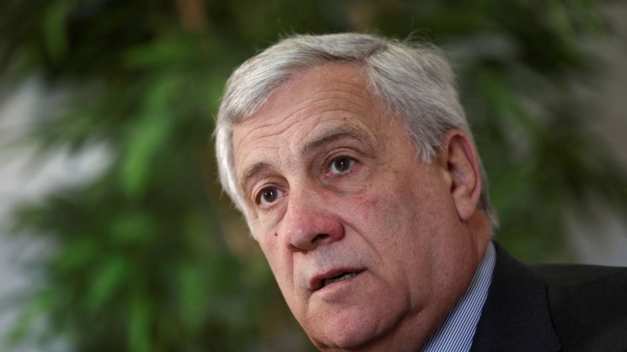 Italian Foreign Minister Antonio Tajani speaks during an interview with Reuters, in Rome
