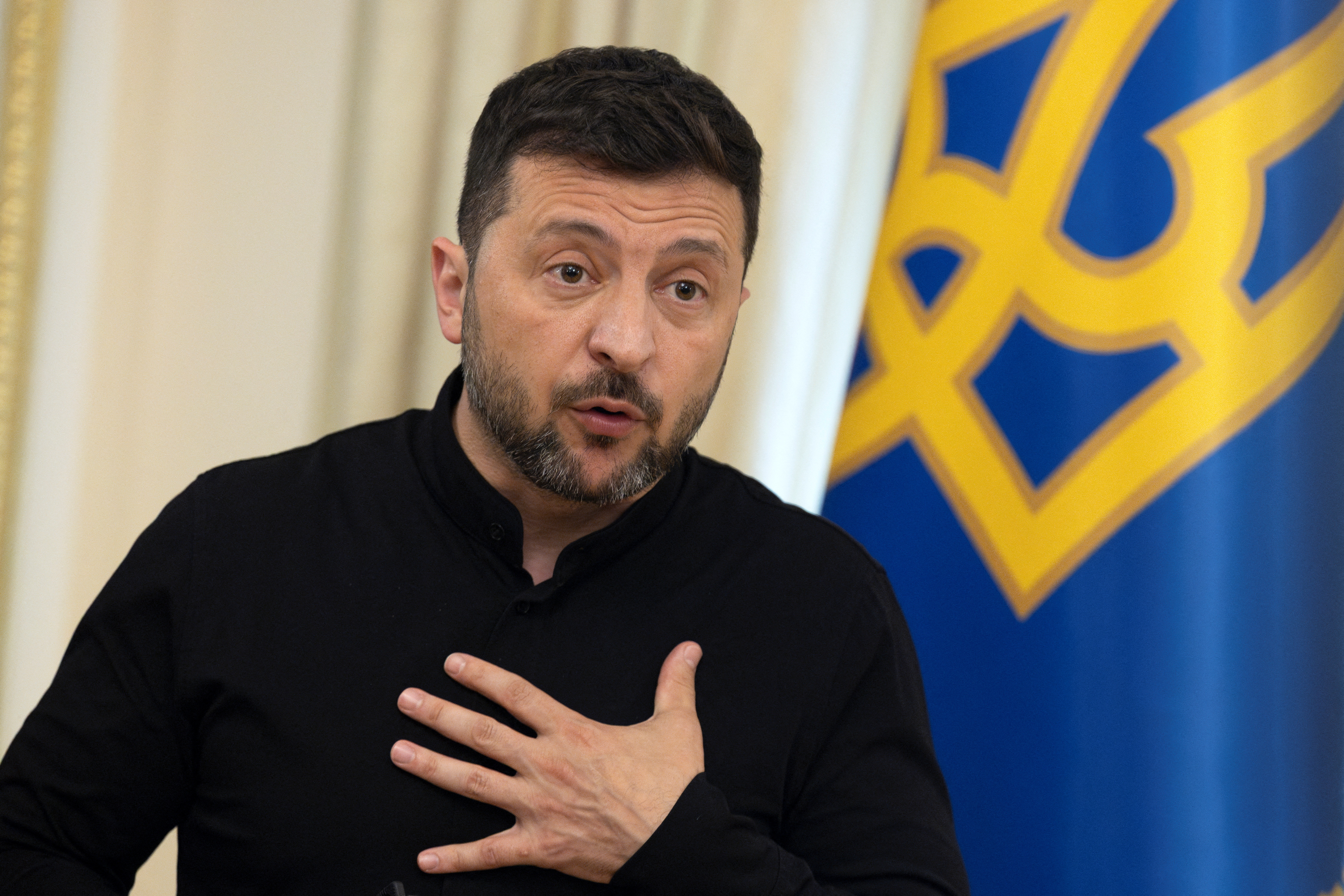 Ukraine's President Volodymyr Zelenskiy and German Defence Minister Boris Pistorius meet for talks in Kyiv