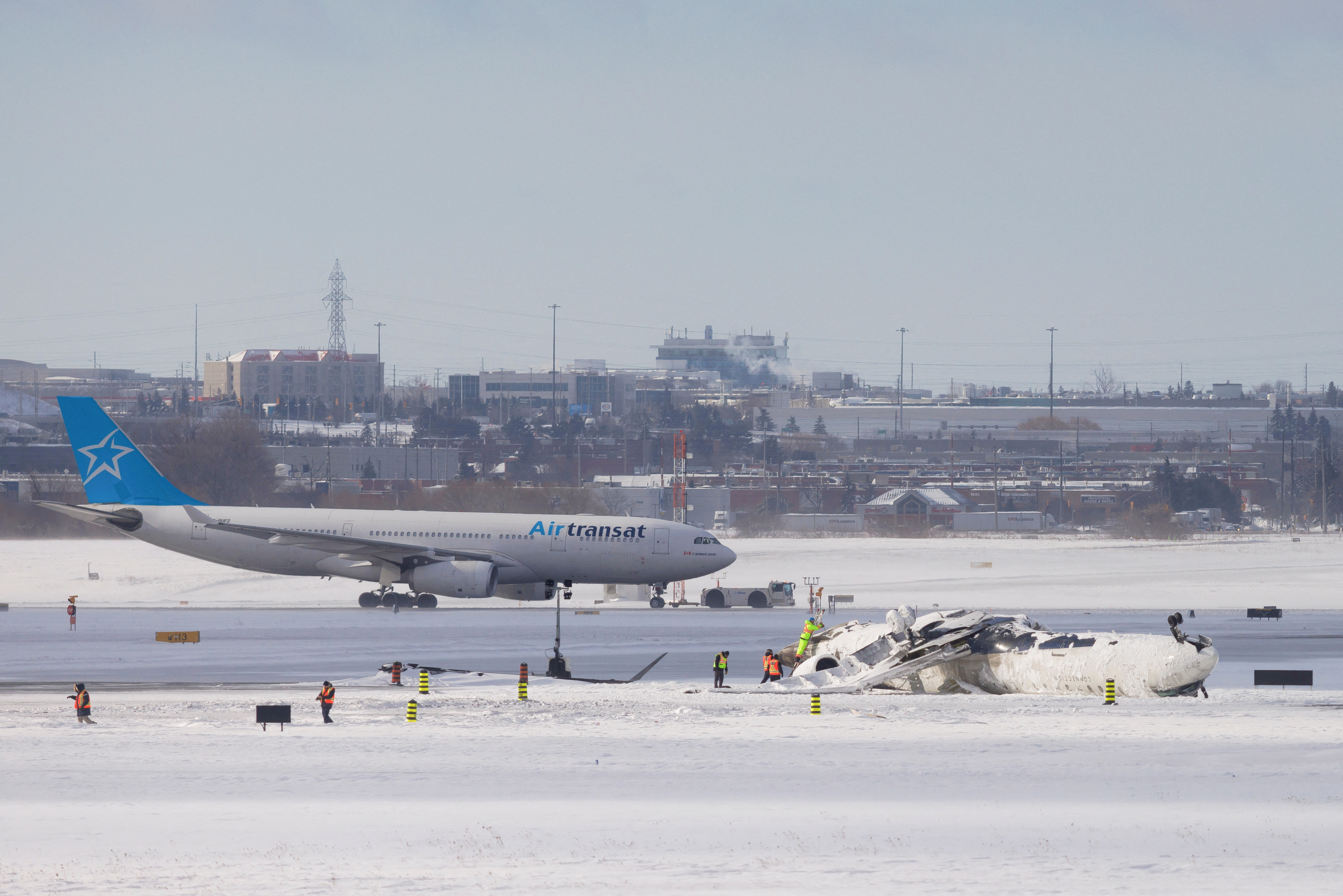 Plane crash at Toronto Pearson International Airport in Mississauga, Ontario