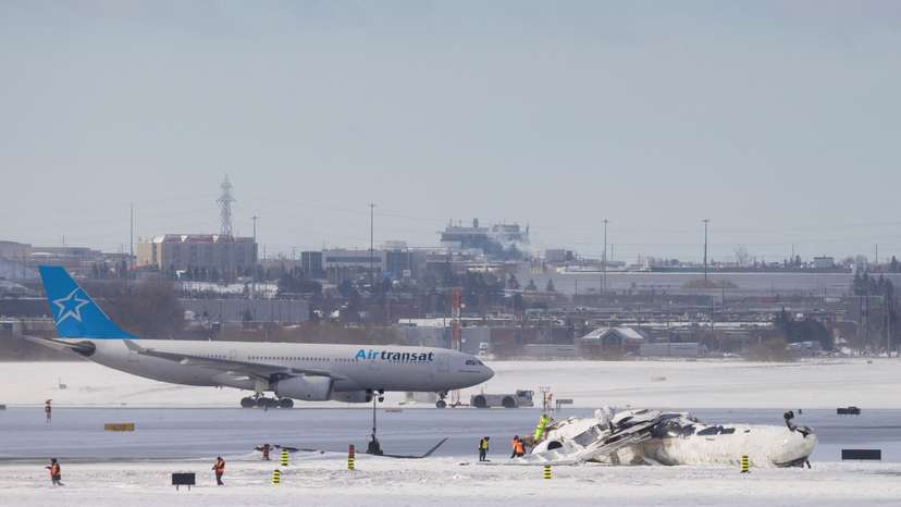 Plane crash at Toronto Pearson International Airport in Mississauga, Ontario
