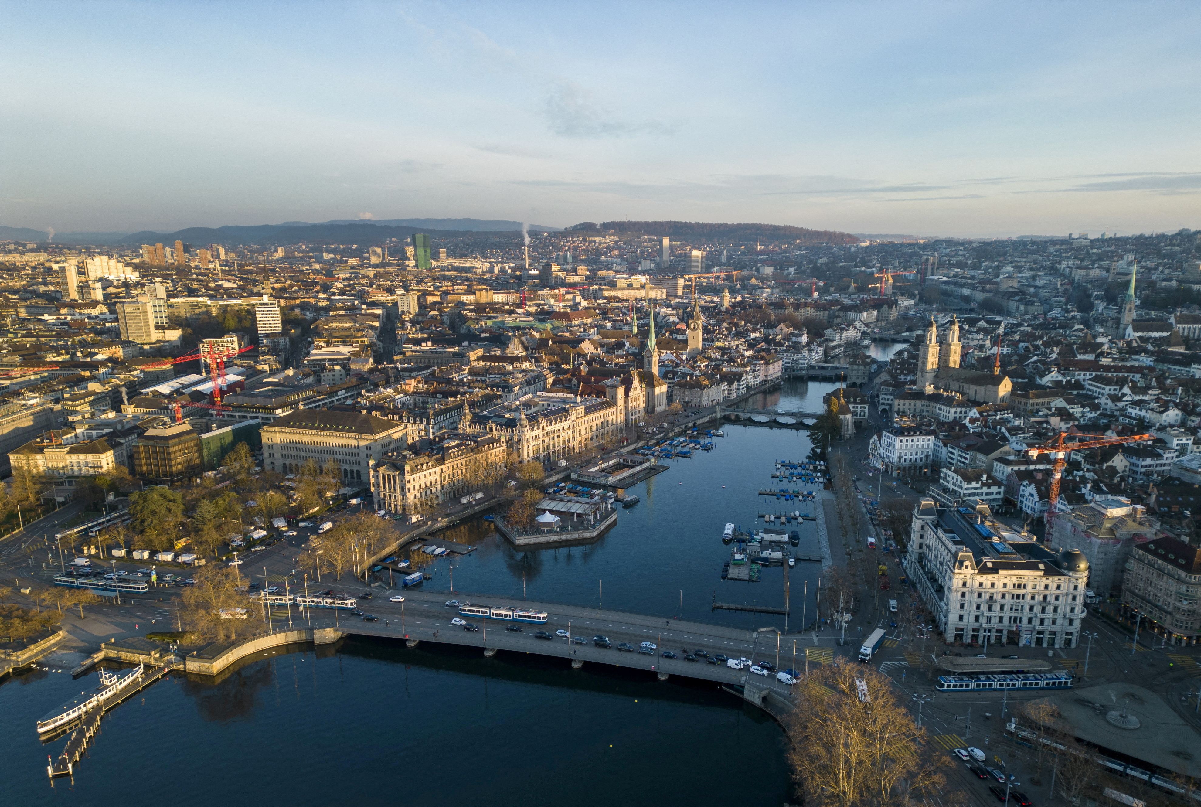 FILE PHOTO: FILE PHOTO: The Limmat river and the city are seen early morning in Zurich