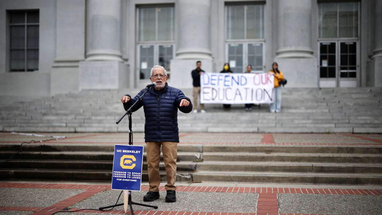 FILE PHOTO: "Stand Up for Internationals" rally on the campus of Berkeley University in Berkeley