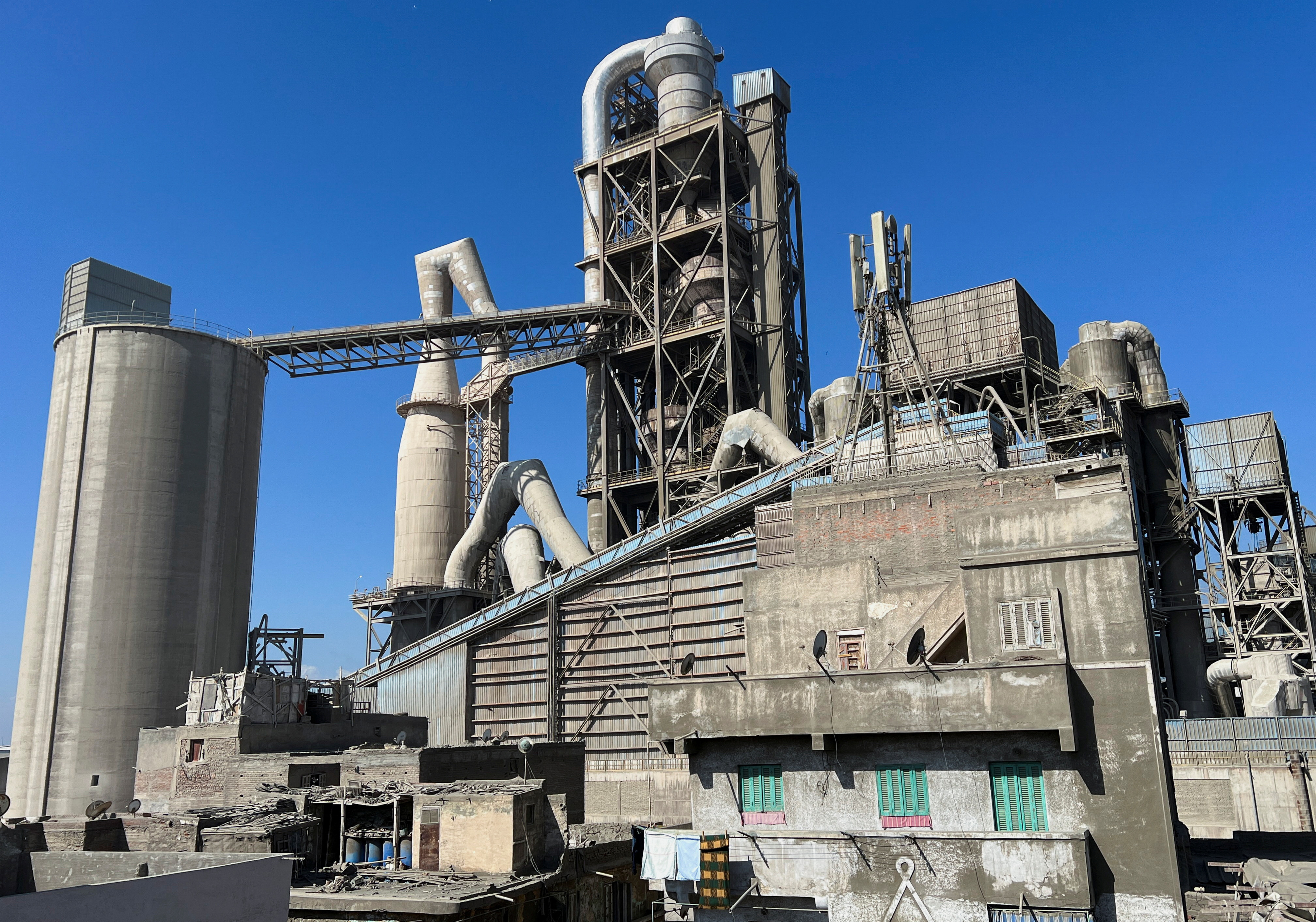 A general view of Titan Cement's Alexandria Portland Cement Company factory in Alexandria