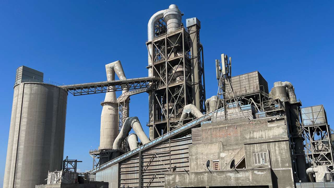 A general view of Titan Cement's Alexandria Portland Cement Company factory in Alexandria