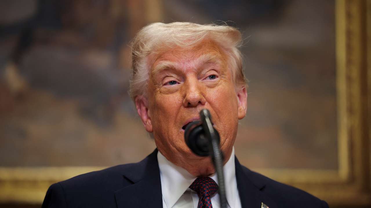U.S. President Trump delivers remarks at the White House