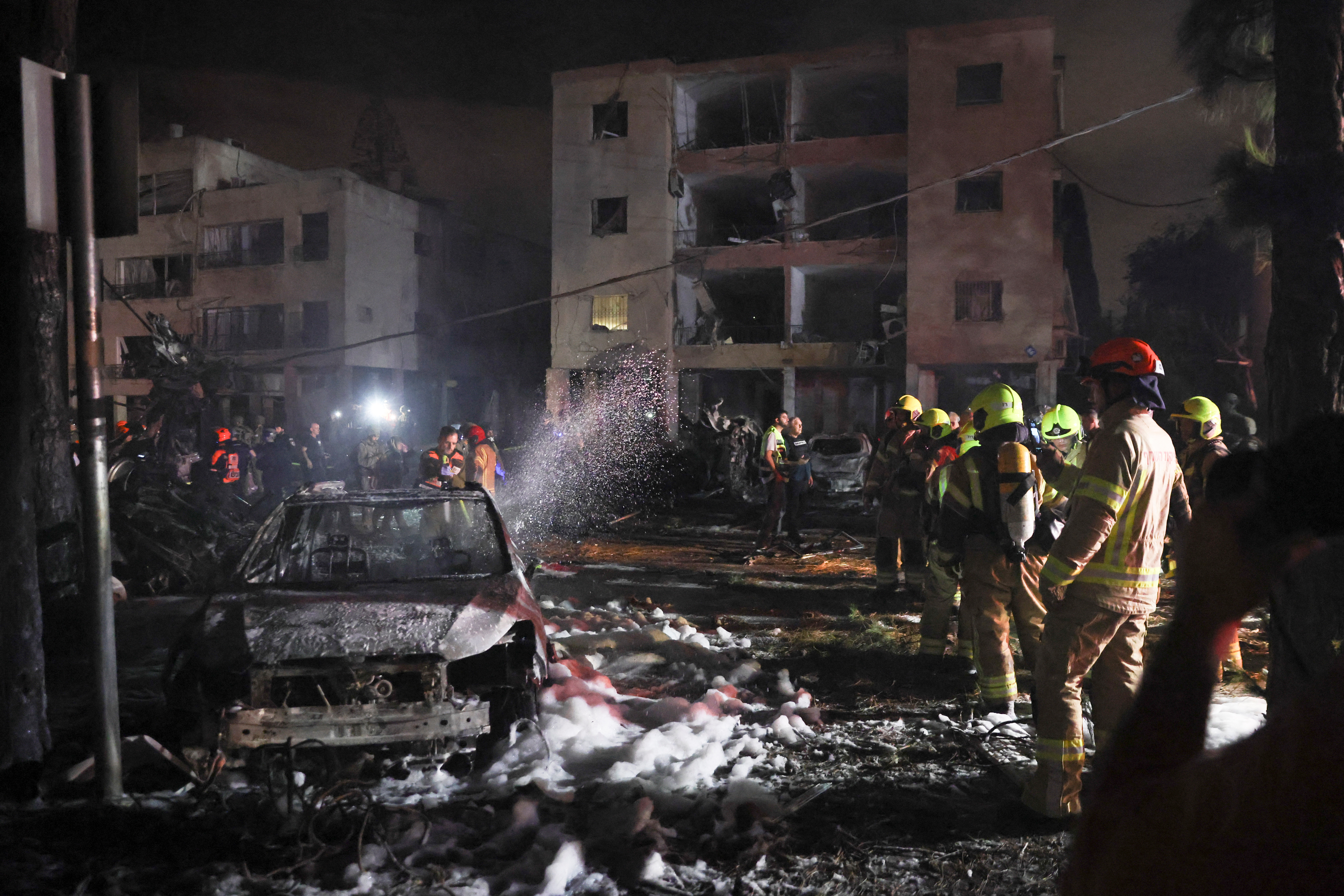 Aftermath of missile attack from Iran on Israel