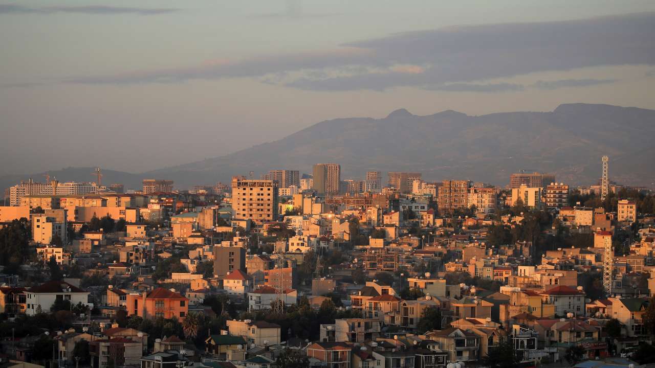 A general view of the skyline of Addis Ababa