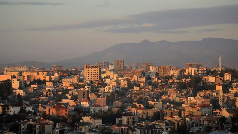 A general view of the skyline of Addis Ababa