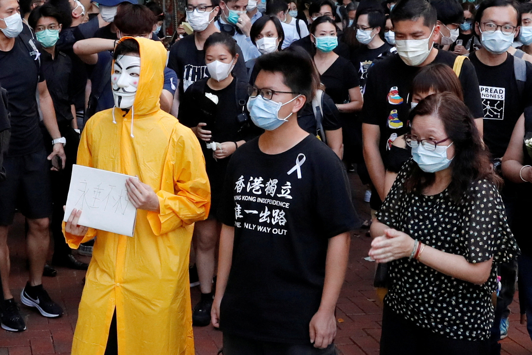 FILE PHOTO: Hong Kong activist Ma Chun-man attends vigil for protester Marco Leung Ling-kit in Hong Kong