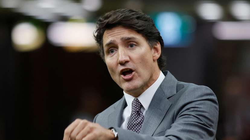 Canada's Prime Minister Justin Trudeau speaks during Question Period in the House of Commons on Parliament Hill in Ottawa
