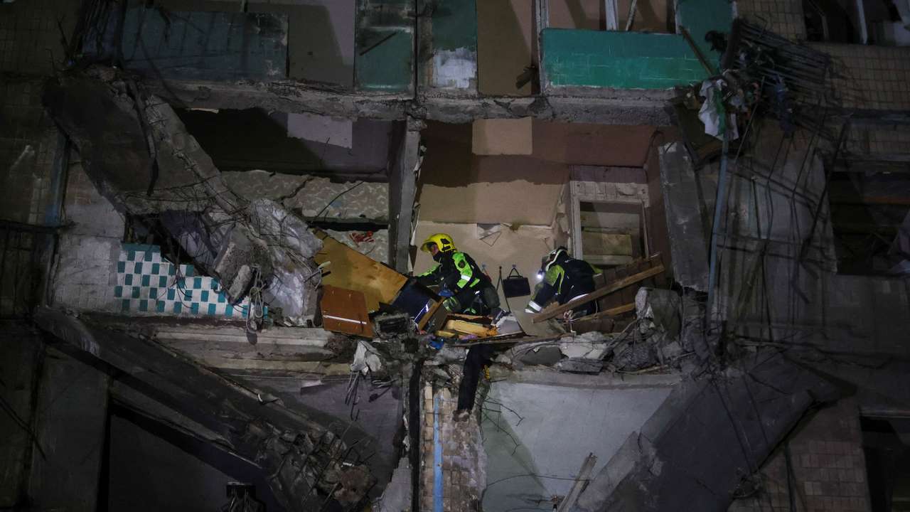Aftermath of a Russian air strike in Kharkiv
