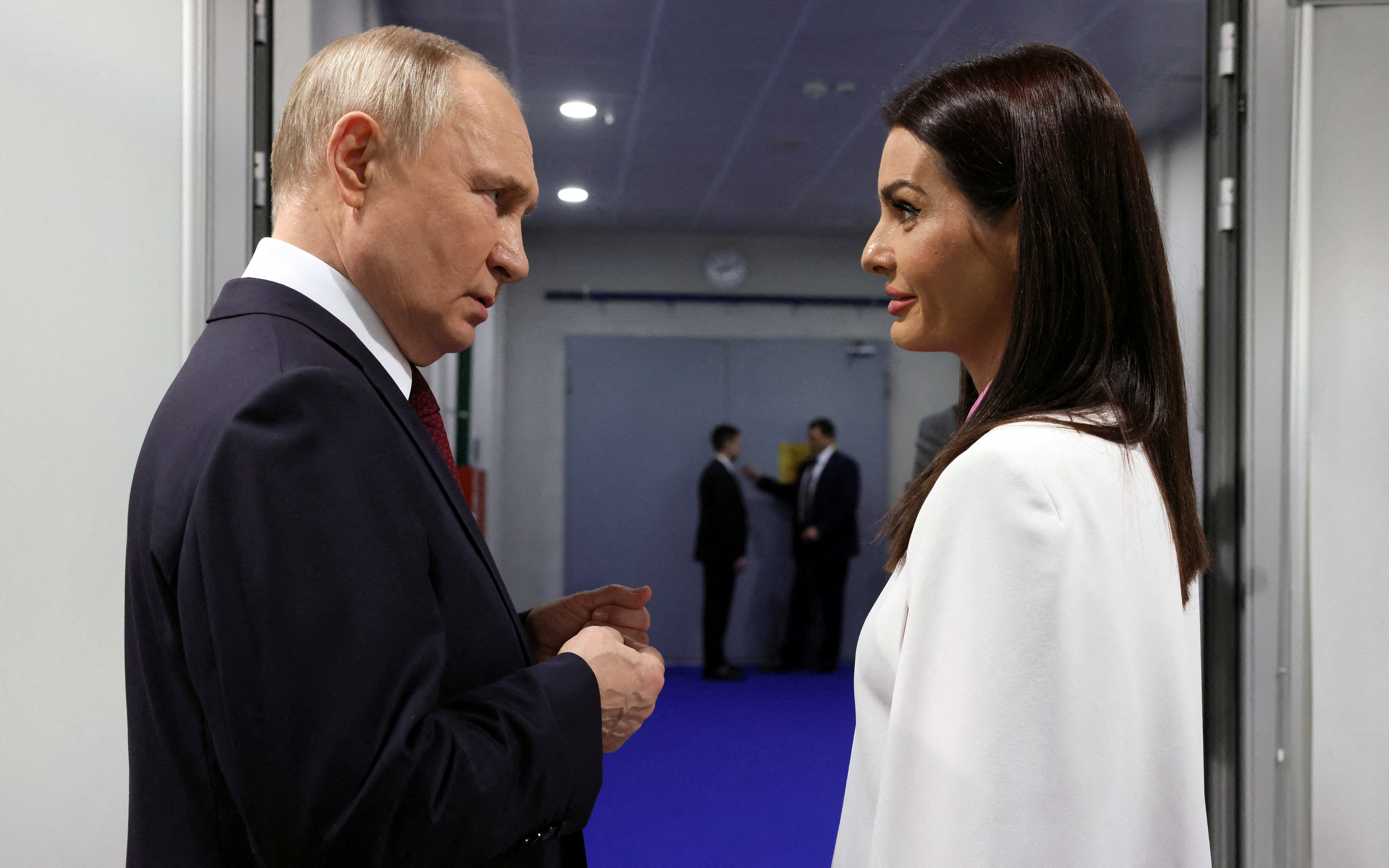 FILE PHOTO: Russian President Putin attends World Youth Festival