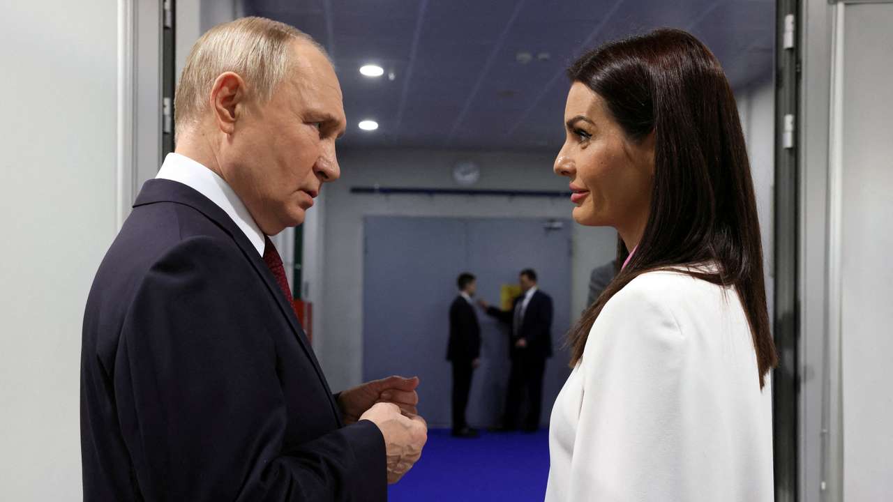 FILE PHOTO: Russian President Putin attends World Youth Festival