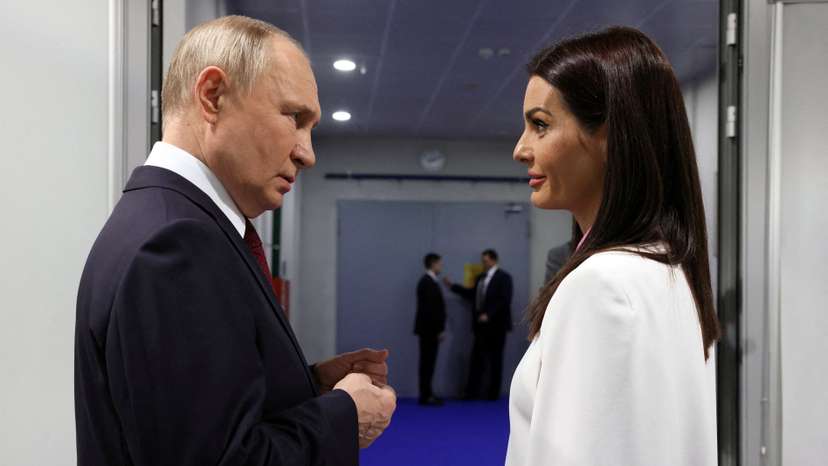 FILE PHOTO: Russian President Putin attends World Youth Festival