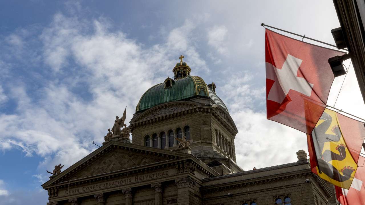 The Swiss Parliament House (Bundeshaus) is seen in Bern