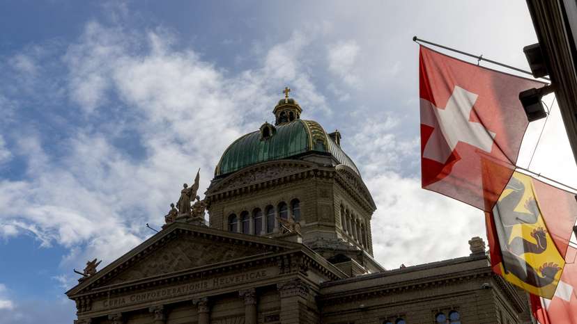 The Swiss Parliament House (Bundeshaus) is seen in Bern