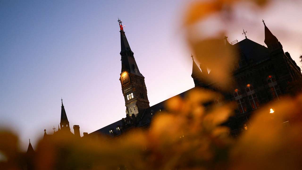 A general view shows Georgetown University in Washington