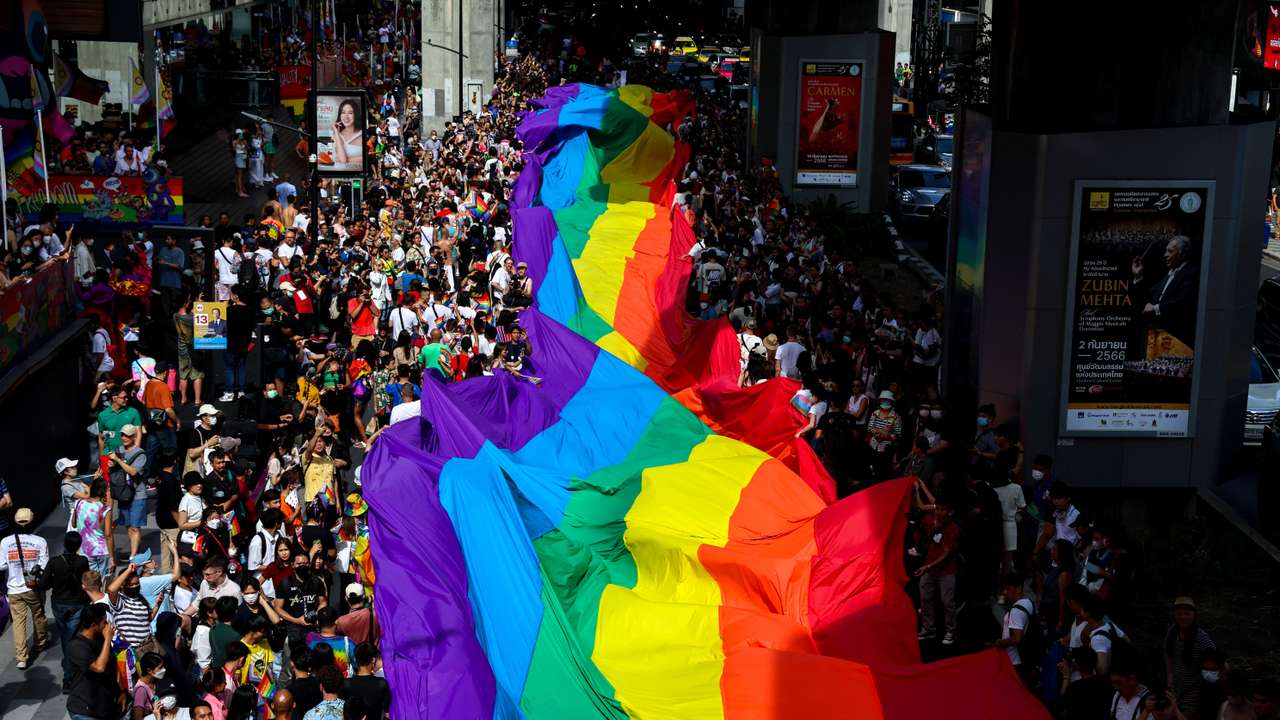 Annual LGBTQ Pride parade in Bangkok