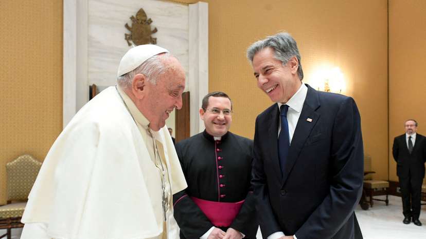 U.S. Secretary of State Antony Blinken meets Pope Francis at the Vatican