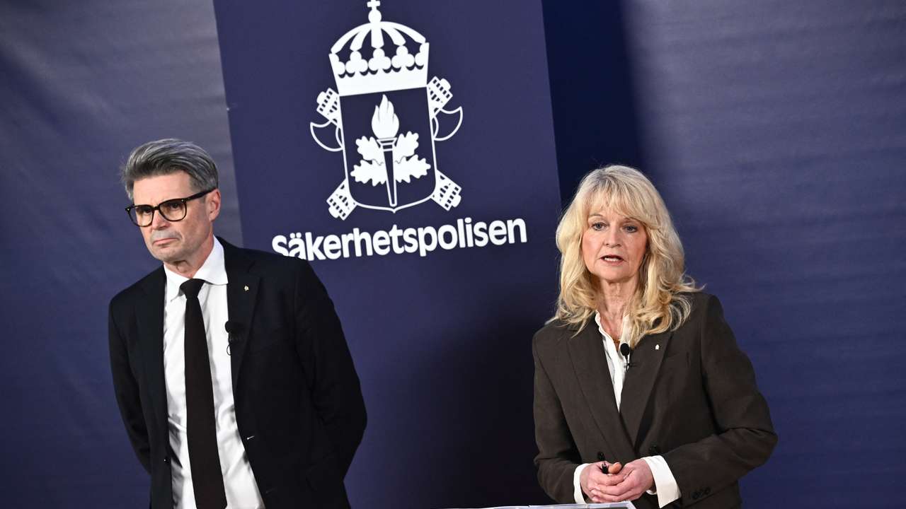Swedish Security Service (SAPO) press conference country's security in Stockholm