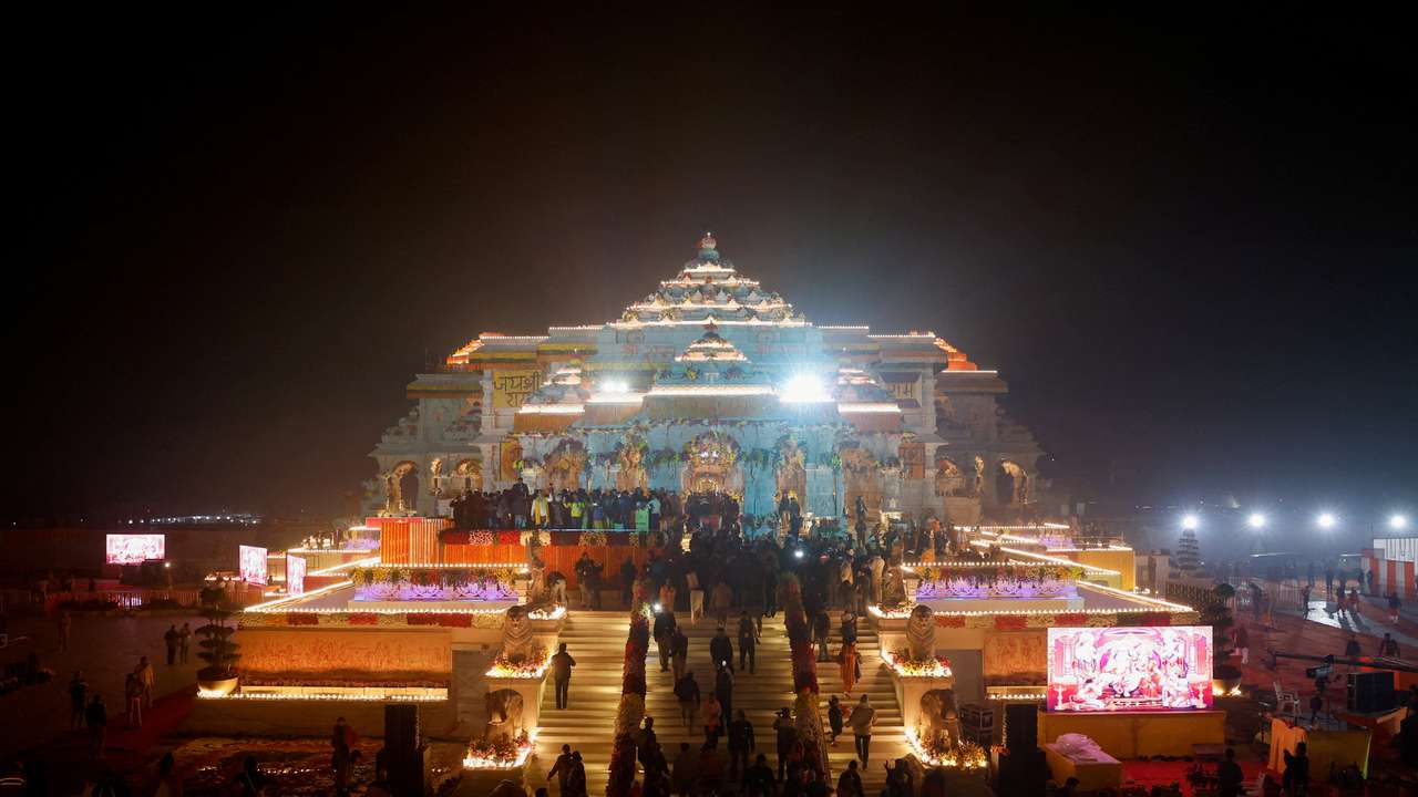 Inauguration day of the Hindu Lord Ram temple in Ayodhya