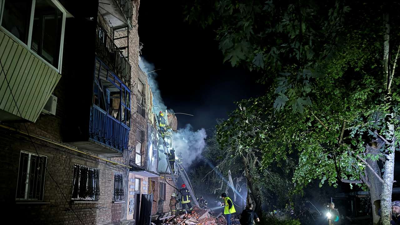 Aftermath of a Russian missile attack in Kharkiv